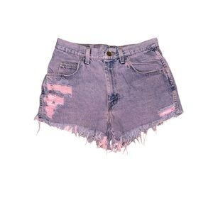 Wrangler Distressed Purple Denim Cutoff Shorts Size S